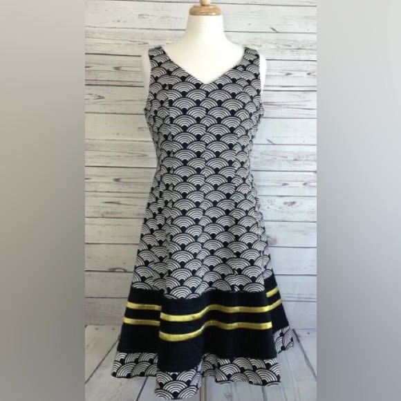 Nine West Dresses & Skirts - Nine West Black Art Deco Cocktail Dress - Size 12